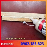 KEO DÁN GỖ HCLB 611 500ml - WoodGlue cho sàn gỗ, cầu thang, ghép mộng bàn ghế tủ giường, dán nhựa fomex, điền đầy gỗ