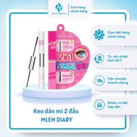 Keo dán mi 2 đầu MLEN DIARY gắn mi giả kết hợp dung dịch tẩy trang 8g