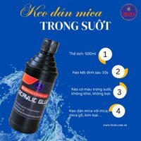 Keo dán mica, keo dán mặt, dán cạnh trong suốt acrylic glue-chai 500ml