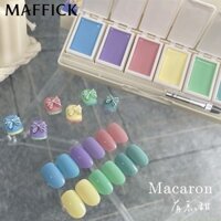 Keo dán móng tay dạng đặc Nhật Bản 6 màu 2024 Gel sơn móng tay dạng đặc Macaron Xeijayi 【xanh lam】