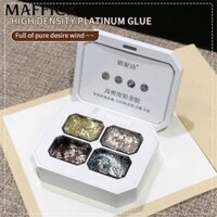 Keo dán móng tay Platinum 4 màu mật độ cao Gel kéo sơn móng tay lâu trôi không cần rửa 【xanh lam】