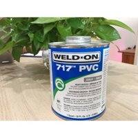 Keo dán ống PVC Weld on 717, Màu xám, đóng gói 946ml (giá đã bao gồm VAT)