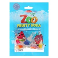 Kẹo dẻo Bibica Zoo hương soda kem trái cây gói 66g (từ 3 tuổi)