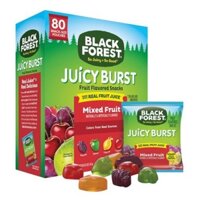 Kẹo dẻo Black Forest Juicy Burst 1.81kg 80 gói nhỏ - Kẹo dẻo có nhân nước trái cây bên trong viên kẹo