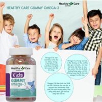 Kẹo dẻo bổ mắt Healthy Care Kids Gummy Omega 3 phát triển trí não cho trẻ từ 2 tuổi 250 viên