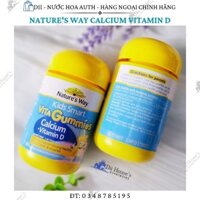 Kẹo Dẻo Bổ Sung Canxi & Vitamin D - Nature's Way Kid Smart Vita Gummies Calcium + Vitamin D 60 viên.