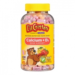 Kẹo dẻo bổ sung  canxi Gummy Bears L’il Critters Calcium + D3 150 viên