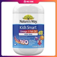 Kẹo dẻo bổ sung DHA Nature's Way Kid Smart Vita Gummies Omega-3 Fish Oil Trio 180 viên