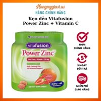 Kẹo dẻo bổ sung kẽm Vitafusion Power Zinc 15mg + vitamin C 270mg date 2023 - Hàng Mỹ Giá Sỉ