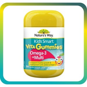 Kẹo dẻo bổ sung Omega 3 cho trẻ em Nature”s Way Kids Smart Vita Gummies Multi + Omega - 50 viên
