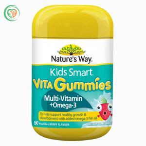 Kẹo dẻo bổ sung Omega 3 cho trẻ em Nature”s Way Kids Smart Vita Gummies Multi + Omega - 50 viên