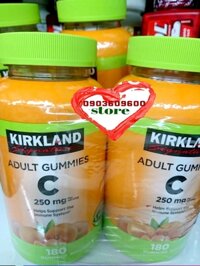 Kẹo dẻo bổ sung VITAMIN C CHO NGƯỜI LỚN KIRKLAND SIGNATURE ADULT GUMMIES C 250MG(180 VIÊN)