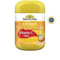 Kẹo dẻo Bổ sung Vitamin C và Kẽm Nature's Way Kids Smart Vita Gummies Vitamin C + Zinc 60 Viên