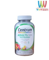Kẹo dẻo bổ sung Vitamin cho người trên 50 Centrum Adults 50+ Multigummies 200 Gummies