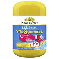 Kẹo dẻo bổ sung vitamin và dầu cá Nature's Way Kids Smart Vita Gummies Omega 3 Fish Oil 60 viên