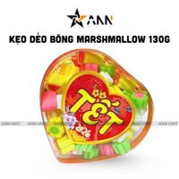 Kẹo Dẻo Bông Marshmallow 130g – Hộp Trái Tim Hộp Quà Tết 2026