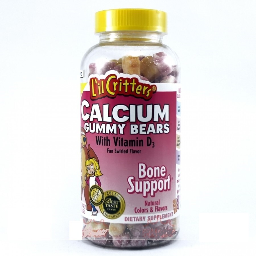Kẹo dẻo Calcium Gummy Bears & Vitamin D - 200 viên