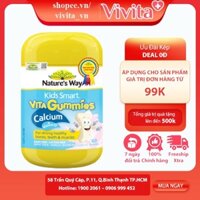 Kẹo Dẻo Canxi Cho Bé Nature’s Way Kids Smart Vita Gummies Calcium + Vitamin D 60 Viên
