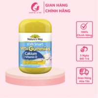 Kẹo dẻo Canxi cho bé Nature’s Way Kids Smart Vita Gummies Calcium + Vitamin D Úc 60 viên
