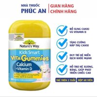 Kẹo dẻo Canxi Vitamin D cho bé Nature’s Way Kids Smart Vita Gummies Calcium + Vitamin D 60 viên