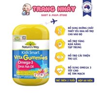 Kẹo Dẻo Cho Bé Nature's Way Kids Smart Vita Gummies Omega-3 DHA Fish Oil Tăng Cường Trí Thông Minh Cho Bé Hộp 60v.