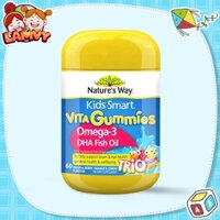 Kẹo Dẻo Cho Bé Nature's Way Kids Smart Vita Gummies Omega-3 DHA Fish Oil Tăng Cường Trí Thông Minh Cho Bé Hộp 60 viên Úc