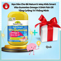 Kẹo Dẻo Cho Bé Nature's Way Kids Smart Vita Gummies Omega-3 DHA Fish Oil Tăng Cường Trí Thông Minh Cho Bé Hộp + Quà