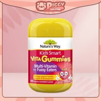 Kẹo Dẻo Cho Bé Nature's Way Kids Smart Vita Gummies Multi Vitamin For Fussy Eaters Kích Thích Ăn Ngon 60 Viên
