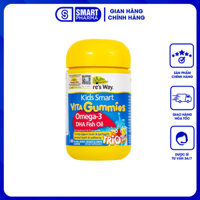 Kẹo Dẻo Cho Bé Nature's Way Kids Smart Vita Gummies Omega-3 DHA Fish Oil Tăng Cường Trí Thông Minh Cho Bé Hộp 60v