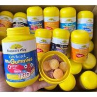 Kẹo Dẻo Cho Bé Nature's Way Kids Smart Vita Gummies Omega-3 DHA Fish Oil Tăng Cường Trí Thông Minh Cho Bé Hộp 60v
