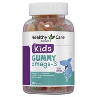 Kẹo Dẻo Cho Bé Từ 2 Tuổi Healthy Care Gummy Omega 3 và Multivitamins Úc 250 Viên Hỗ Trợ Mắt Sáng, Thông Minh