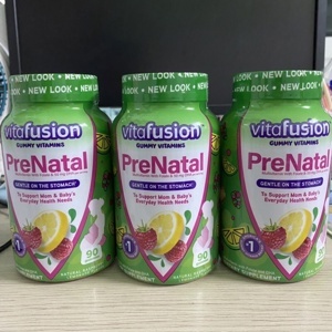 Kẹo dẻo cho phụ nữ mang thai Gummy Vitafusion PreNatal bổ sung DHA và khoáng chất - 90 viên