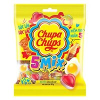 Kẹo dẻo Chupa Chups 5 Mix hương hỗn hợp gói 90g (từ 3 tuổi)