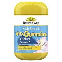 KẸO DẺO DÀNH CHO BÉ BỔ SUNG VITAMIN D VÀ CANXI CHO XƯƠNG Nature's Way Kids Smart Vita Gummies Calcium