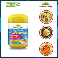 Kẹo Dẻo dầu cá hỗ trợ não và mắt cho BÉ- Nature's Way Kids Smart - TH Úc được nhập chính hãng - Hộp 60 viên