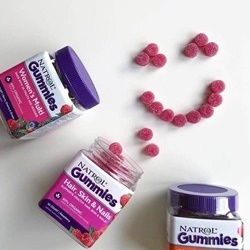 Kẹo dẻo đẹp da móng tóc Natrol Gummies Hair Skin Nails - 90 viên