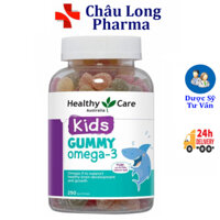 Kẹo dẻo Dha cho bé Healthy Care Gummy Omega 3, Úc 250 Viên hỗ trợ sáng mắt, thông minh