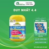 Kẹo Dẻo DHA Cho Bé Nature's Way Kids Smart Vita Gummies Omega-3 DHA Fish Oil 60 Viên