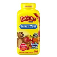 Kẹo Dẻo Gấu Gummy L'il Critters Immune Vitamin C, Kẽm Và Vitamin D 290V