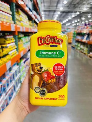 Kẹo dẻo gấu L'il Critters Immune Vitamin C Plus Zinc & Vitamin D - 190 viên