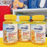 Kẹo dẻo gấu Mivolis Vitamin tổng hợp cho bé từ 3y+, Lọ 60 viên, Hàng Đức