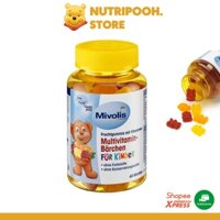 Kẹo dẻo gấu tổng hợp Vitamin Mivolis 60 viên date 12/2023 vị hoa quả hàng Đức chính hãng