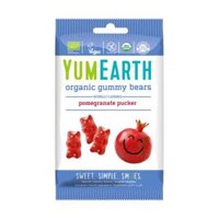 Kẹo Dẻo Gấu Vị Lựu Hữu Cơ, Organic Gummy Bears, Pomegranate Pucker (50g) - YUMEARTH