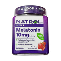 Kẹo dẻo giúp ngủ ngon Natrol Gummies Melatonin 10mg 90 viên vị dâu