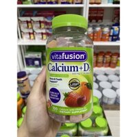 KẸO DẺO GUMMIES CALCIUM D3 VITAFUSION Cho người lớn ( 100 Viên ) _ NHẬP MỸ 🗽✈️