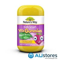 Kẹo dẻo Gummies Muilti Vitamin Vegies bổ sung vitamin và chất xơ từ rau củ của Nature's way 60 viên dành cho bé từ 2 tuổi
