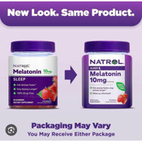 Kẹo dẻo Gummies Natrol Melatonin 10mg/5mg Vị Dâu Mỹ
