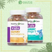 Kẹo dẻo Gummy Omega 3, Vitamin Healthy Care Úc hộp 250 Viên