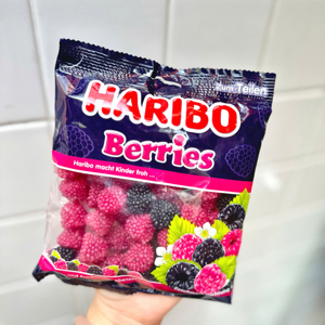 Kẹo dẻo Haribo Berries vị mâm xôi Đức 200g