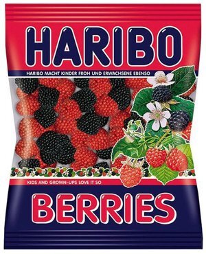 Kẹo dẻo Haribo Berries vị mâm xôi Đức 200g
